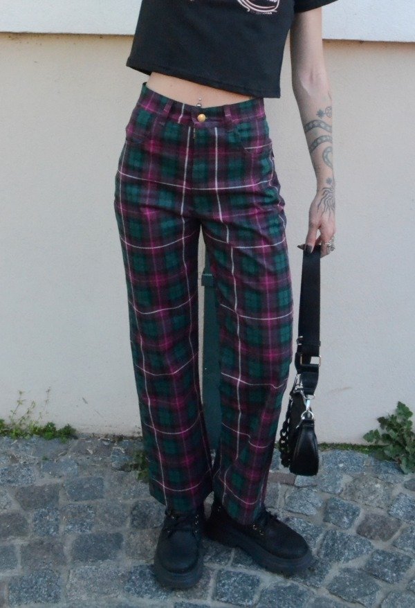 Producto - Pantalón Plaid - Violeta