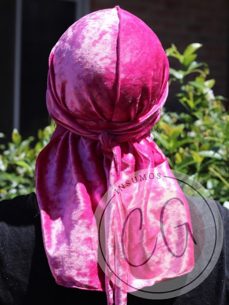 Producto - Durag velvet fucsia