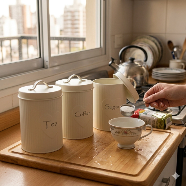 Producto - Set x3 latas:  Café, Té y azucar