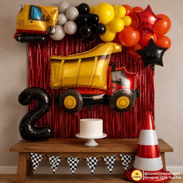 Producto - Combo globos contrucción Camión Grua