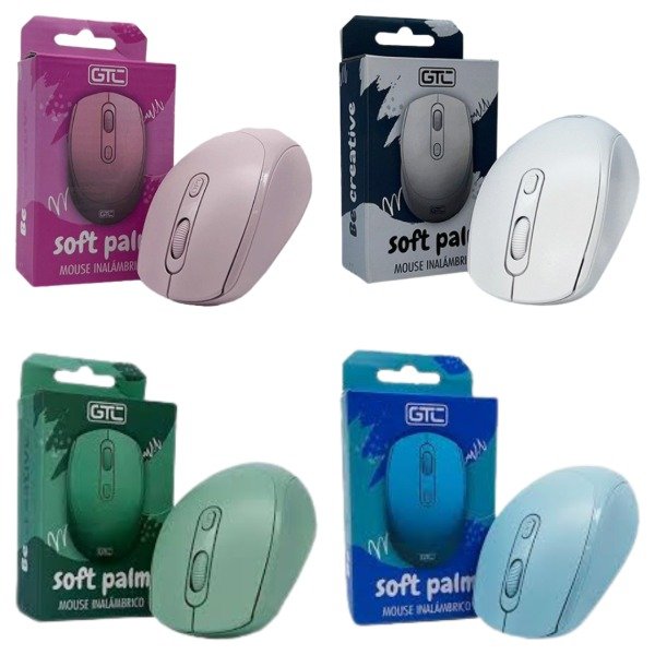 Producto - Mouse Inalámbrico GTC Soft Palm MIG-123 Óptico 1600 DPI