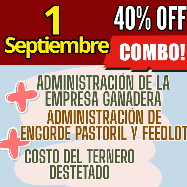 Producto - COMBO 3 CURSOS:Gestión Ganadera + Costo del Ternero + Engorde Pastoril y Feedlot - 0