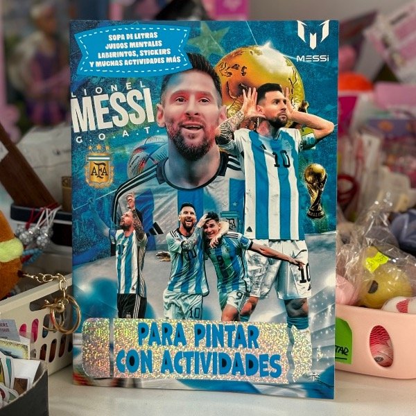 Producto - Libro Actividades y Para Pintar c Stickers Messi 7379