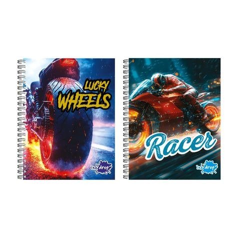 Producto - CUADERNO 16X21CM RAYADO 80 HOJAS SEMI RIGIDO ESPIRAL MOTO FIRE MODELOS SURTIDOS
