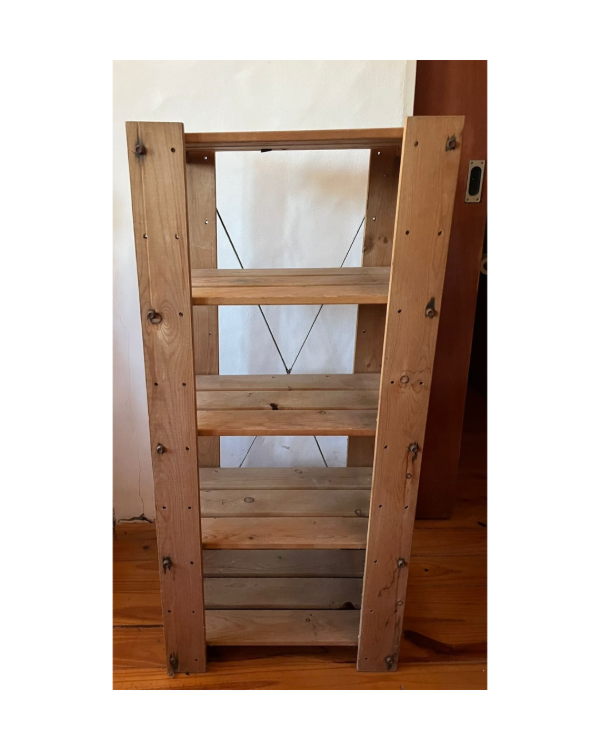 Producto - Biblioteca de madera rústica / 110x50x35