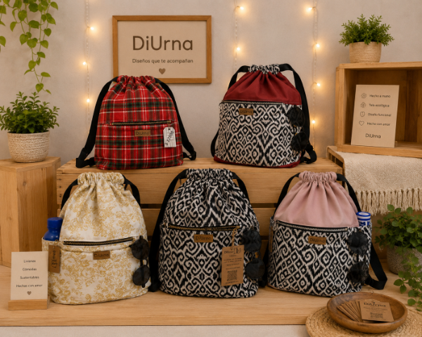 Producto - Mochila rosa y estampada - 1