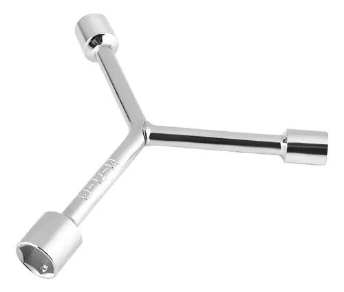 Producto - Llave Tubo Triple 8 10 12 Mm Hexagonal De 3 Bocas Cromado Plateado