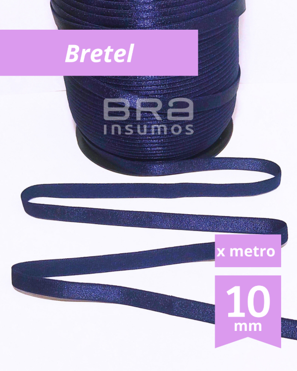 Producto - Bretel Rasado 10 mm - Azul noche (x Metro)
