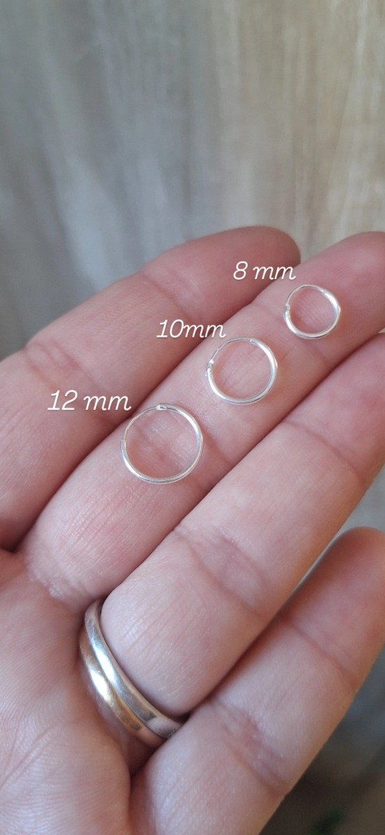 Producto - Argollitas Clásicas Plata 8 mm