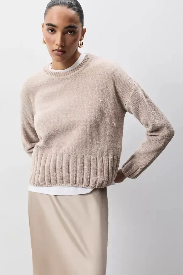 Producto - Sweater cuello redondo crema Lefties - 1