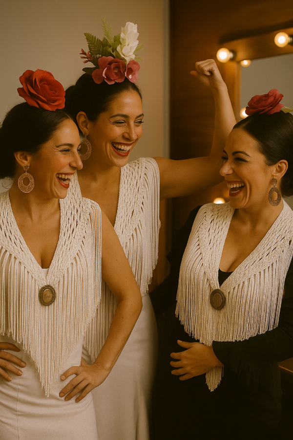 Producto - Mantoncillo Tejido Con Flecos De Seda Blanco PRE VENTA