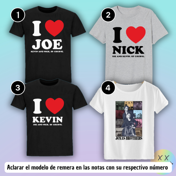 Producto - Remeras Jonas Brothers #1 (varios modelos)