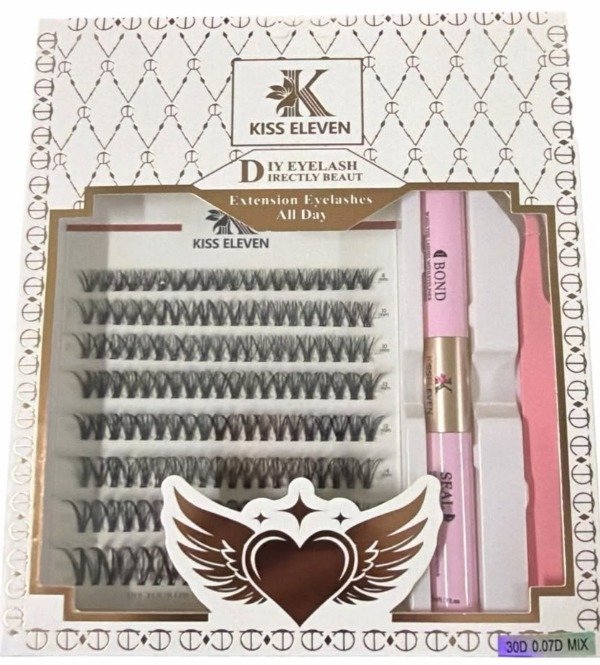 Producto - Set de pestañas con pegamento y pinza