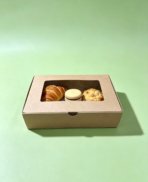 Producto - CAJA CARTULINA KRAFT T/BISAGRA  C/VISOR -COD. 226 medida14x5.5x20 - 1