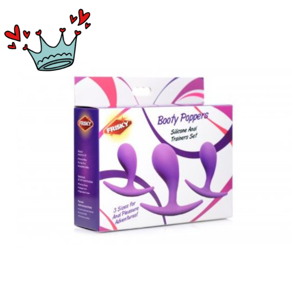 Producto - Set x 3 Plug anal Violeta Booty Poppers - Frisky
