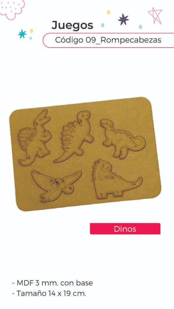 Producto - Rompecabezas Dinos