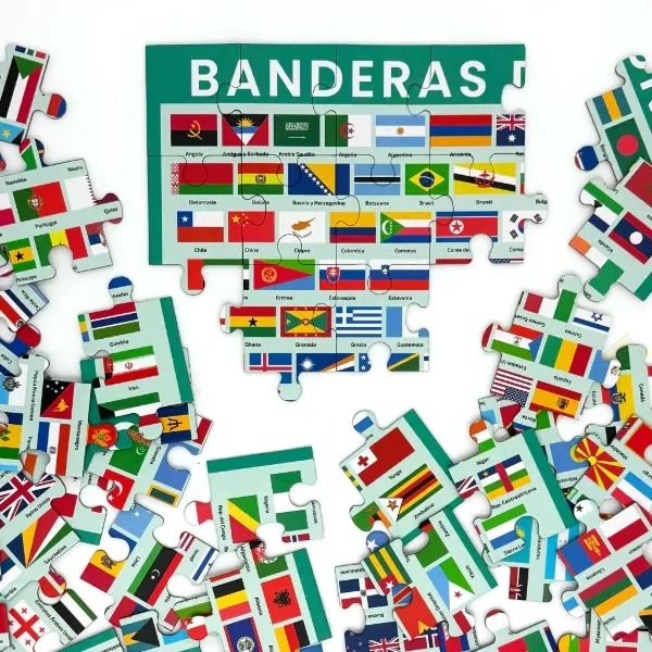Producto - Rompecabezas Banderas del Mundo 60 piezas - 0