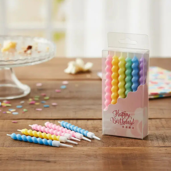 Producto - Velas torneadas pastel x6 - 1