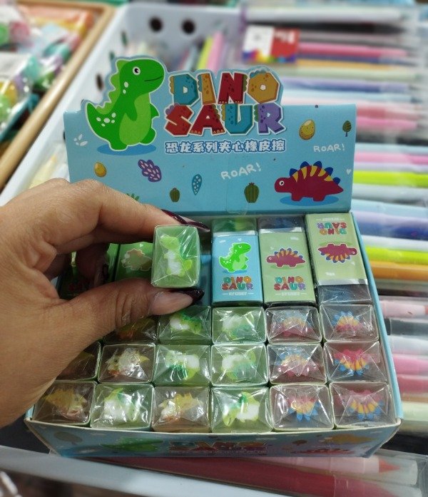 Producto - Goma Surtida x36 uni Dino