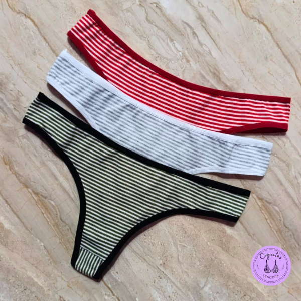 Producto - COLALESS DE ALGODÓN RAYADAS pack x 3 - 3155