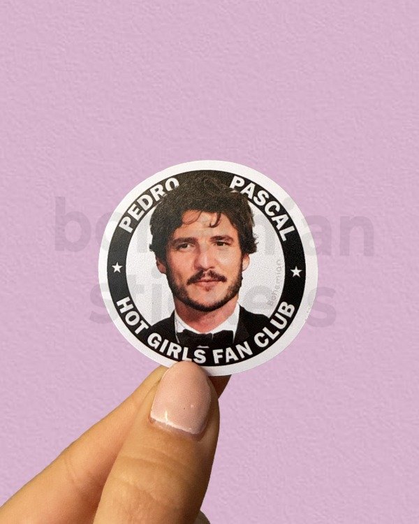 Producto - PEDRO PASCAL HOT GIRLS FAN CLUB - Sticker Individual de Pedro Pascal