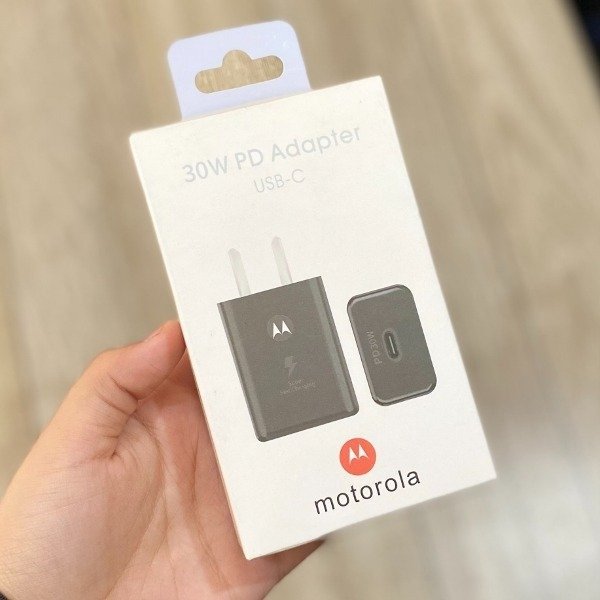 Producto - Cargador De Pared Motorola Turbo Power 30w Sin Cable Color Negro Tipo C