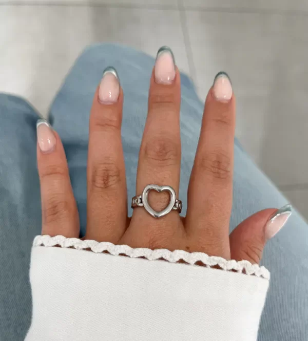 Producto - Anillo corazón acero quirúrgico