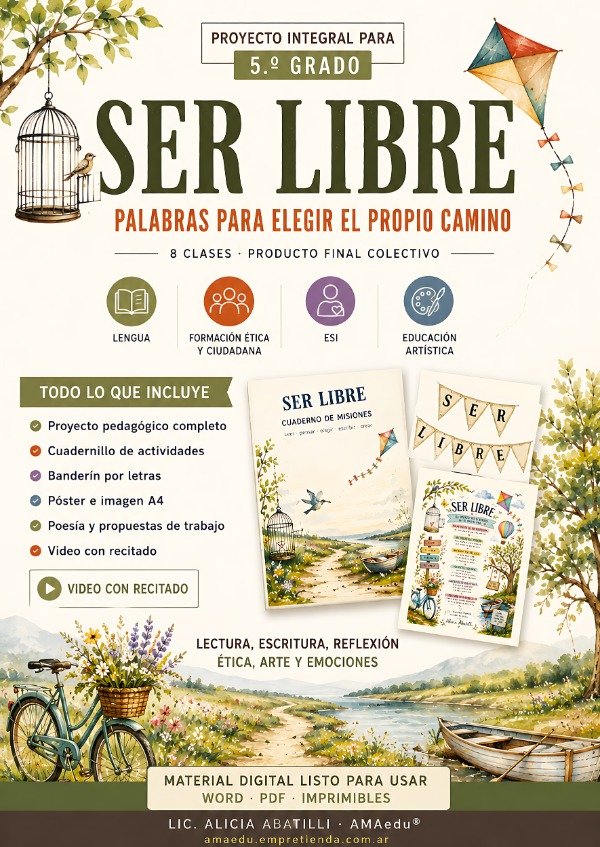 Producto - SER LIBRE - Palabras para elegir (Quinto, Lengua y Ética)