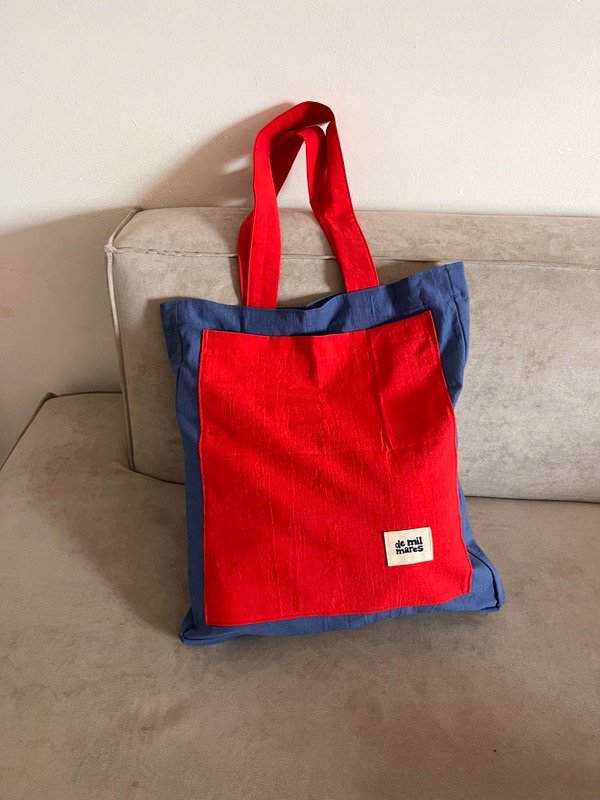 Producto - TOTE BAG: azul y rojo