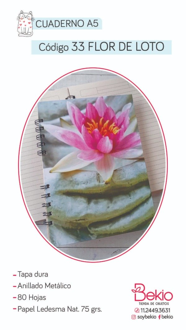 Producto - Cuaderno 33 Flor de Loto