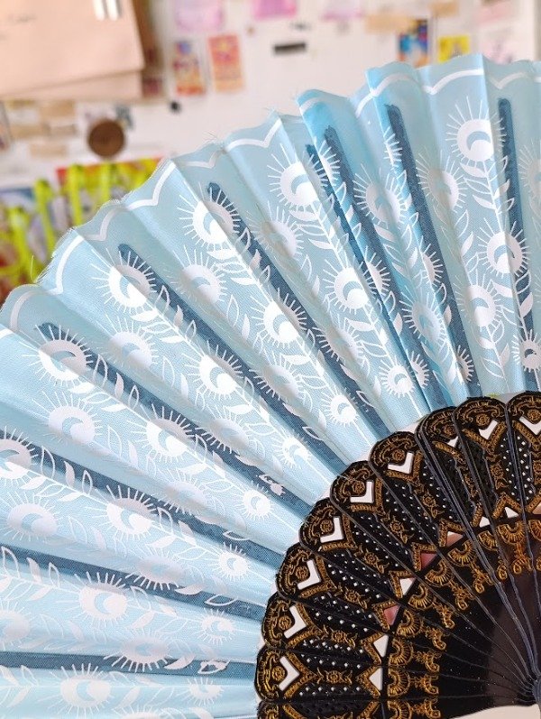 Producto - ABANICO CELESTE