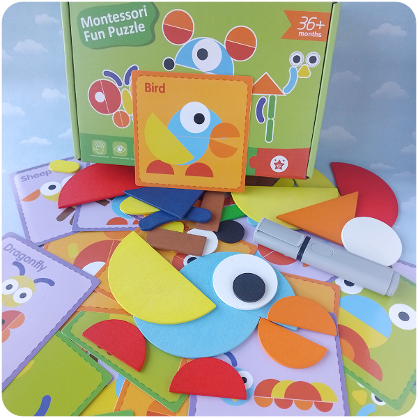 Producto - Puzzle Montessori Fun - Juego de Formas y Animales