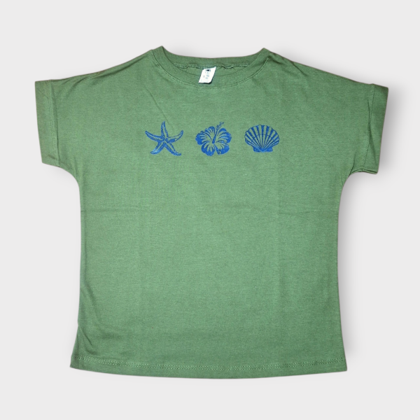 Producto - Remera Juvenil estampada Verde Olivo T2