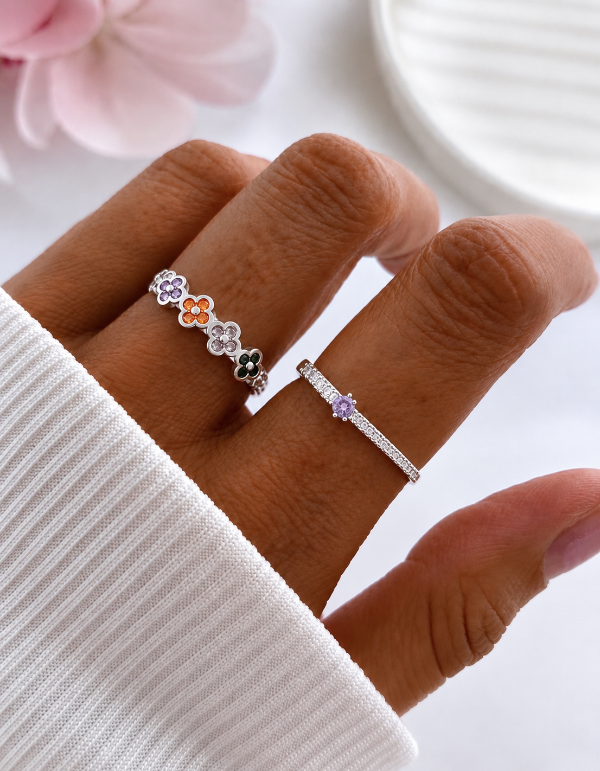 Producto - SET 2 ANILLOS CON CUBICS 3542