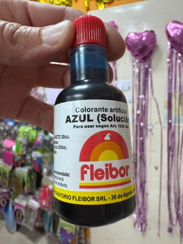 Producto - Colorante Líquido Fleibor Azul x 30cc x1