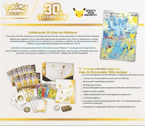 Producto - Cartas Pokemon TCG 30th Celebration Elite Trainer Box Inglés - 1