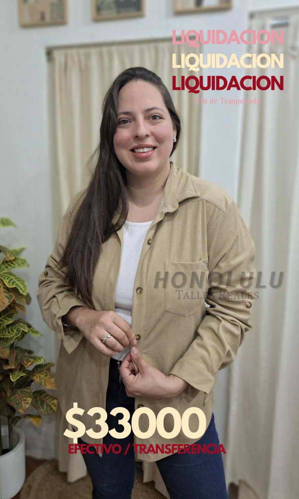 Producto - Camisaco de Corderoy Beige - 0
