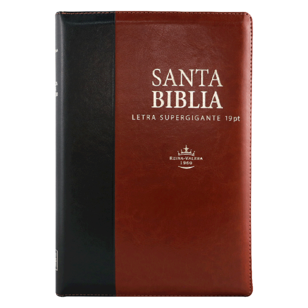 Producto - Biblia Reina Valera 1960 Letra Súper Gigante DuoTono Negro Y Marrón