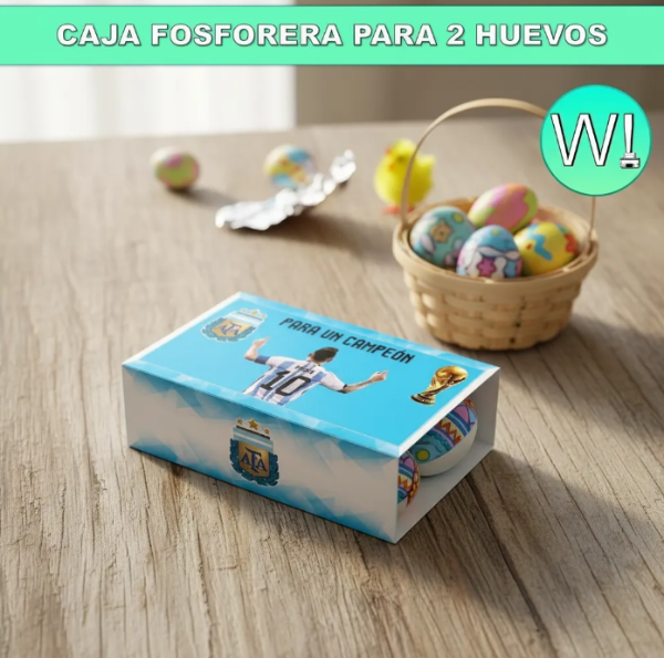 Producto - Kit Imprimible Caja Fosforera Huevos Pascua Argentina - 2