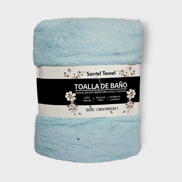 Producto - Toalla de Baño Santel Liso 90x160cm Verde agua