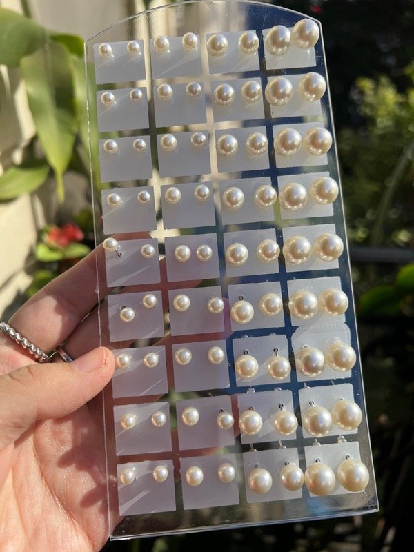 Producto - Blister de aros perlas