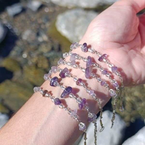 Producto - Pulsera alpaca y piedritas naturales - 1