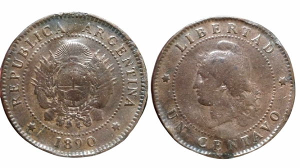 Producto - 1 Centavo 1890 CJ#45.7 (8 izq. 9 cerca de 8 - 0 caído y a izq) F+