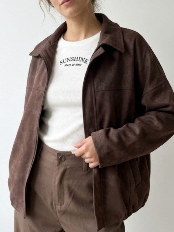 Producto - Campera Over con Pinzas Gamuzado (Art. 6157) - 0