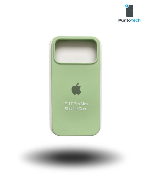 Producto - Silicon case iPhone 17 pro Max verde pastel