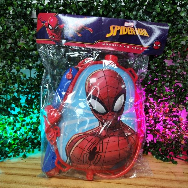 Producto - MOCHILA C/PISTOLA LANZA AGUA SPIDERMAN 8543
