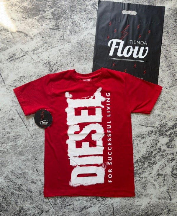 Producto - Remera Diesel Fire Roja