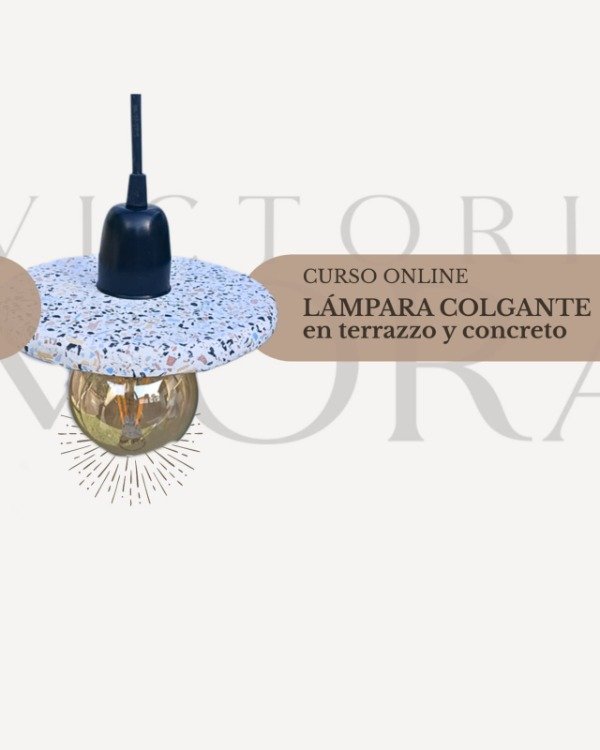 Producto - CURSO ONLINE LAMPARA COLGANTE en concreto y terrazzo