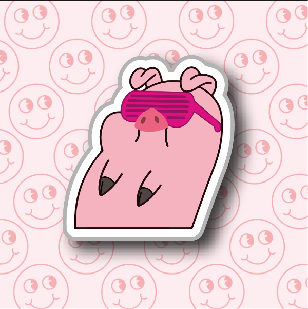 Chancho Pato cool - Tienda de Stickers