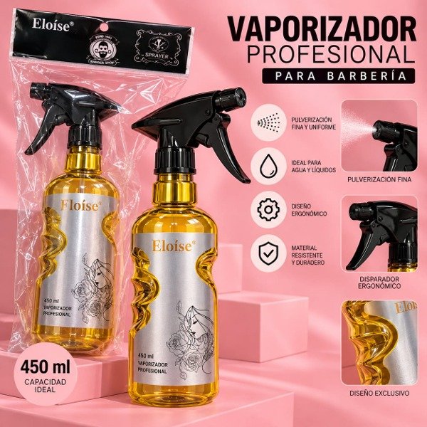 Producto - ATOMIZADOR DE BARBERIA DORADO ELOISE 450ML